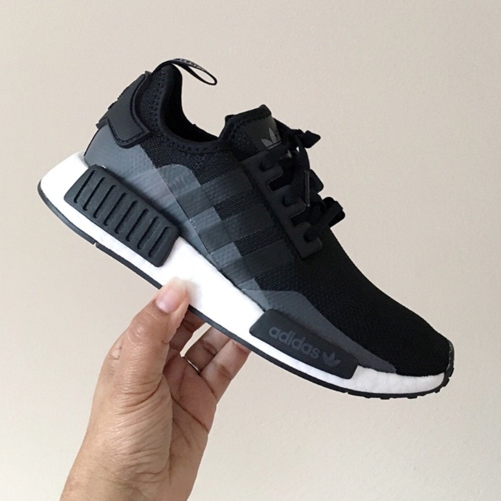 Adidas NMD R1 Black White - Picture 2 of 9